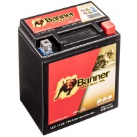 Motobaterie gelová 12V, YTX14AHL-BS/YB14L-A2, 14Ah, 190A, BANNER Bike Bull GEL 134x89x166