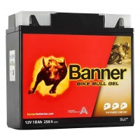 Motobaterie gelová 12V, 51913, 18Ah, 250A, BANNER Bike Bull GEL 181x76x173