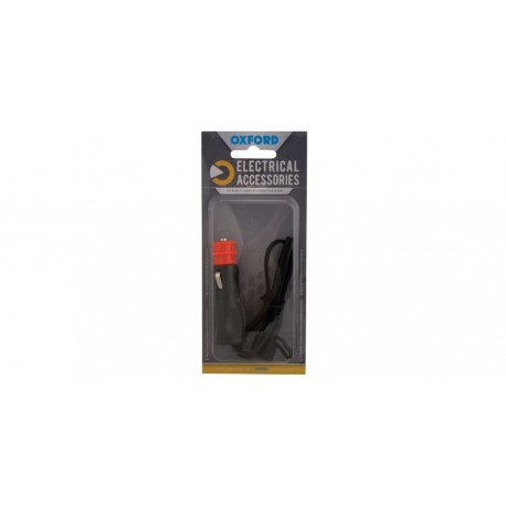 prodloužený kabel se zásuvkou 12V standard, OXFORD (konektor SAE, délka kabelu 0,5 m)