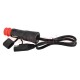 prodloužený kabel se zásuvkou 12V standard, OXFORD (konektor SAE, délka kabelu 0,5 m)