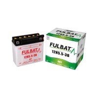Motobaterie 12V, 12N5.5-3B, 5,8Ah, 44A, konvenční 135x60x130, FULBAT (vč. balení elektrolytu)