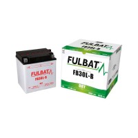 Motobaterie 12V, YB30L-B, 31,5Ah, 300A, konvenční 168x132x176 FULBAT (vč. balení elektrolytu)