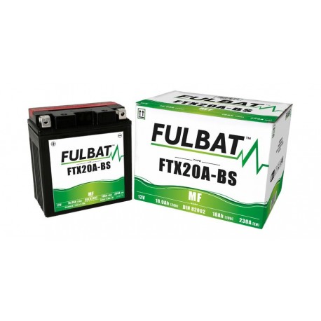 Motobaterie 12V, YTX20A-BS, 18Ah, 230A, bezúdržbová MF AGM 150x87x161 FULBAT (vč. balení elektrolytu)