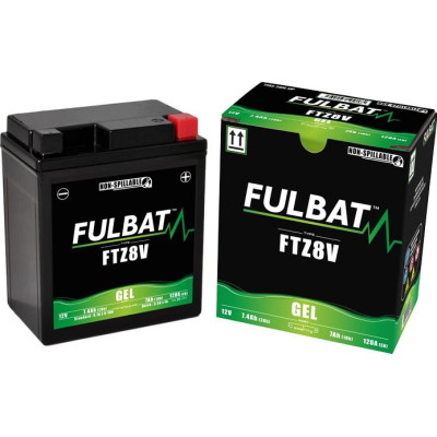 Motobaterie 12V, YTZ8V GEL, 7,4Ah, 120A, bezúdržbová GEL technologie 114x71x131 FULBAT (aktivovaná ve výrobě)
