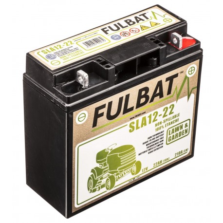 Motobaterie 12V, SLA12-22, 22Ah, 210A, bezúdržbová MF AGM, 182x77x168 FULBAT (aktivovaná ve výrobě)