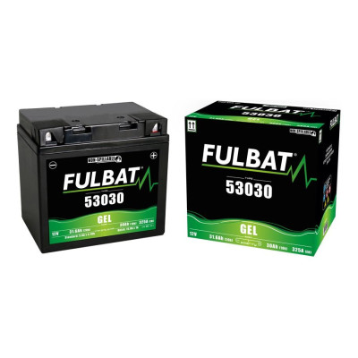 Motobaterie 12V, 53030 GEL (Y60-N30L-A) 30Ah, 325A, bezúdržbová GEL technologie 184x124x170 FULBAT (aktivovaná ve výrobě)