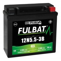 Motobaterie 12V, 12N5.5-3B GEL, 12V, 5.5Ah, 70A, bezúdržbová GEL technologie 135x60x130 FULBAT (aktivovaná ve výrobě)