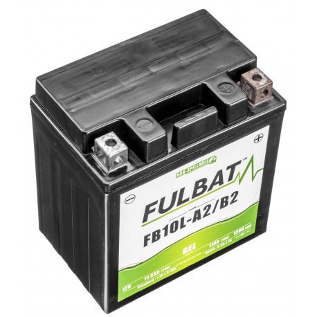 Motobaterie 12V, FB10L-A2/B2 GEL, 12V, 11Ah, 120A, bezúdržbová GEL technologie 133x90x145 FULBAT (aktivovaná ve výrobě)
