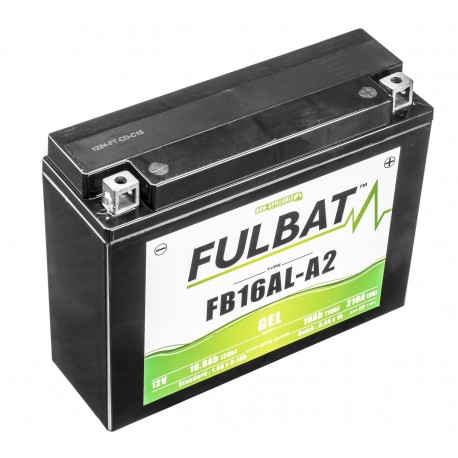 Motobaterie 12V, FB16AL-A2 GEL, 12V, 16Ah, 210A, bezúdržbová GEL technologie 205x70x162 FULBAT (aktivovaná ve výrobě)