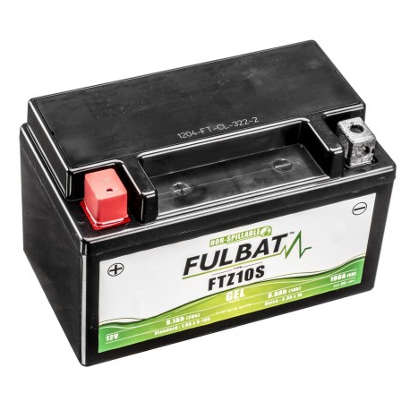 Motobaterie 12V, FTZ10S GEL, 12V, 8.6Ah, 190A, bezúdržbová GEL technologie 150x88x93 FULBAT (aktivovaná ve výrobě)
