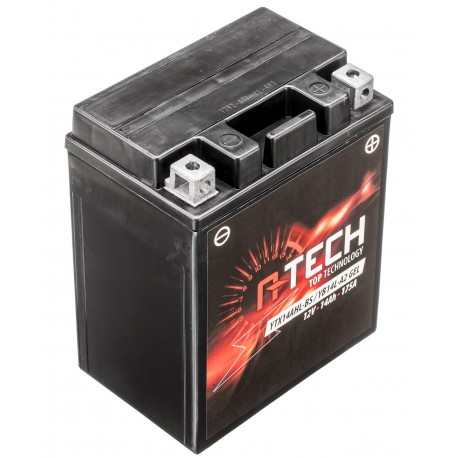 Motobaterie 12V, YTX14AHL-BS/YB14L-A2 GEL, 14Ah, 175A, bezúdržbová GEL technologie 135x90x167, A-TECH (aktivovaná ve výrobě)
