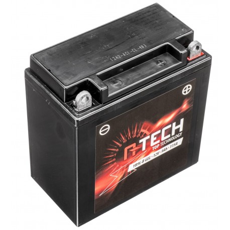 Motobaterie 12V, YB9L-B GEL, 9Ah, 115A, bezúdržbová GEL technologie 135x75x139, A-TECH (aktivovaná ve výrobě)