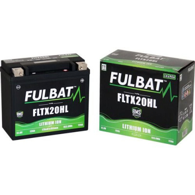 Lithiová motobaterie LiFePO4 YTX20HL-BS FULBAT 12V, 12Ah, 720A, 1,12 kg, 175x87x155mm nahrazuje typy:(YB16CL-B,YTX20HL-BS,YTX20L