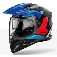 Enduro přilba BANDIT Tune, AIROH (modrá/červená lesklá) 2025