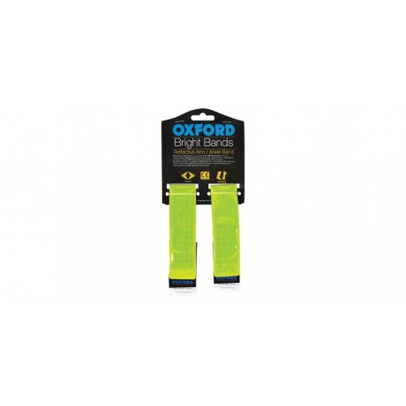 reflexní pásky Bright Bands na suchý zip, OXFORD (žlutá fluo, pár)