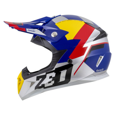 přilba X1.9 TENDO, ZED (modrá perleť/červená/žlutá/stříbrná) 2025