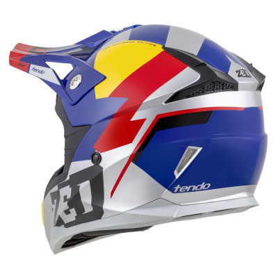přilba X1.9 TENDO, ZED (modrá perleť/červená/žlutá/stříbrná) 2025