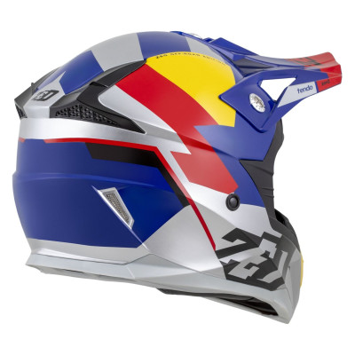 přilba X1.9 TENDO, ZED (modrá perleť/červená/žlutá/stříbrná) 2025