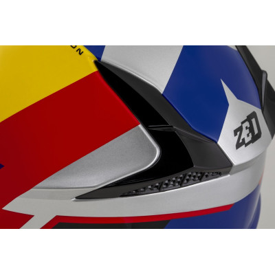 přilba X1.9D TENDO, ZED, dětská (modrá perleť/červená/žlutá/stříbrná) 2025