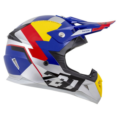 přilba X1.9D TENDO, ZED, dětská (modrá perleť/červená/žlutá/stříbrná) 2025
