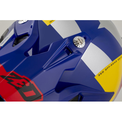 přilba X1.9D TENDO, ZED, dětská (modrá perleť/červená/žlutá/stříbrná) 2025