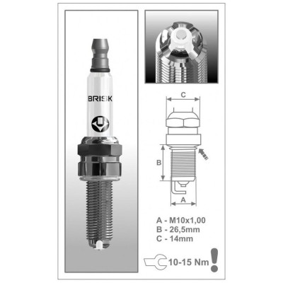 zapalovací svíčka COR10LGS, BRISK - Česká Republika