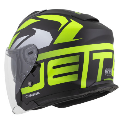 přilba Jet Tech 2.0 RoTo, CASSIDA (černá matná/žlutá fluo/bílá) 2025