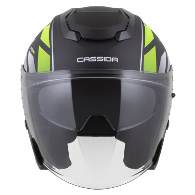 přilba Jet Tech 2.0 RoTo, CASSIDA (černá matná/žlutá fluo/bílá) 2025