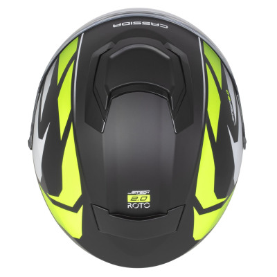 přilba Jet Tech 2.0 RoTo, CASSIDA (černá matná/žlutá fluo/bílá) 2025