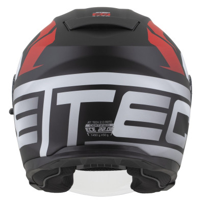 přilba Jet Tech 2.0 RoTo, CASSIDA (černá matná/červená/bílá) 2025