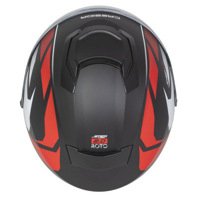 přilba Jet Tech 2.0 RoTo, CASSIDA (černá matná/červená/bílá) 2025