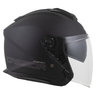 přilba Jet Tech 2.0 Solid, CASSIDA (černá matná/šedá) 2025