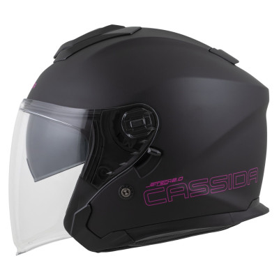 přilba Jet Tech 2.0 Solid, CASSIDA (černá matná/růžová) 2025