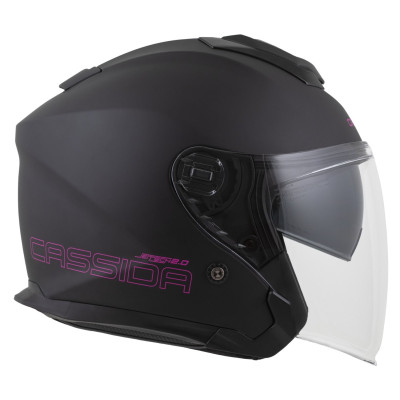 přilba Jet Tech 2.0 Solid, CASSIDA (černá matná/růžová) 2025