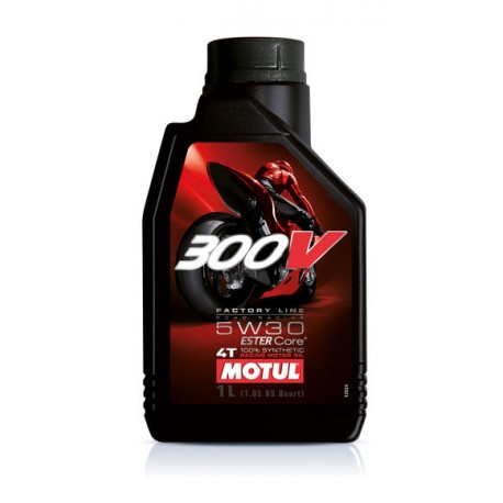 Motorový olej MOTUL 300V 4T 5W-30 1L Factory Line
