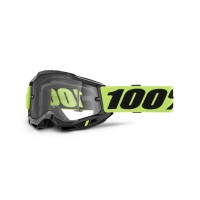 ACCURI 2, 100% Enduro Moto brýle žluté, čiré Dual plexi