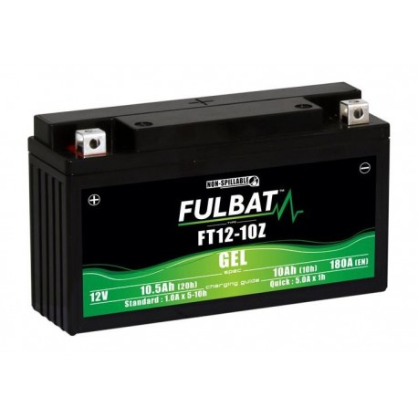 baterie 12V, YT12-10Z GEL, 10Ah, 180A, bezúdržbová GEL technologie 194x59x112 FULBAT (aktivovaná ve výrobě)