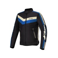 bunda T-DYNO WATER RESISTANT, ALPINESTARS (černá/modrá/béžová) 2025