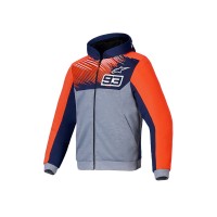 bunda CHROME V2 SPORT HOODIE MM93 kolekce, ALPINESTARS (světle šedá/modrá/červená fluo) 2025