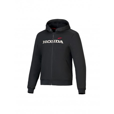 bunda CHROME V3 SPORT HOODIE HONDA kolekce, ALPINESTARS (černá/krémová/červená) 2025