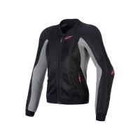 bunda STELLA TROOP-AIR, ALPINESTARS, dámská (černá/šedá/růžová fluo) 2025