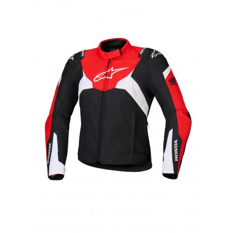bunda STELLA T-JAWS V4 WATERPROOF HONDA kolekce, ALPINESTARS, dámská (černá/červená/bílá) 2025