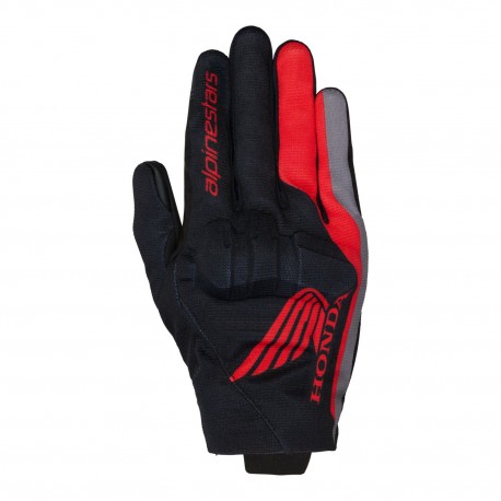 rukavice REEF V2 HONDA kolekce, ALPINESTARS (černá/červená/šedá) 2025