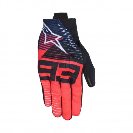 rukavice REEF V2 MM93 kolekce, ALPINESTARS (červená fluo/černá/modrá/bílá) 2025