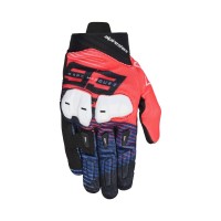 rukavice SP X 1 MM93 kolekce, ALPINESTARS (červená fluo/modrá/černá/bílá) 2025