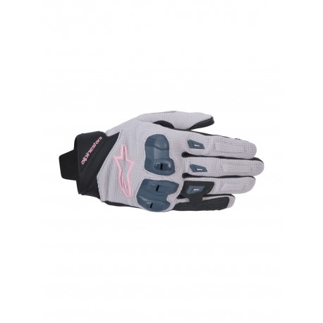 rukavice STELLA SP X 1, ALPINESTARS, dámské (šedá/černá/tmavě šedá/růžová) 2025