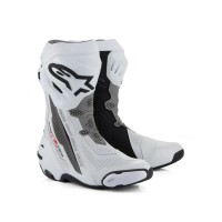 boty SUPERTECH R VENTED, ALPINESTARS (bílá/světle šedá/černá, perforovaná obšívka) 2025