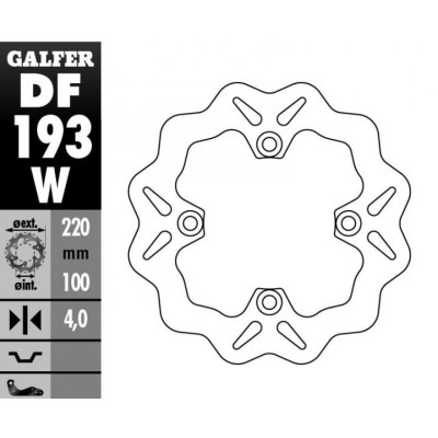 Zadní brzdový kotouč KAWASAKI ZX 6R (98-07), ER6, Z 750, GALFER