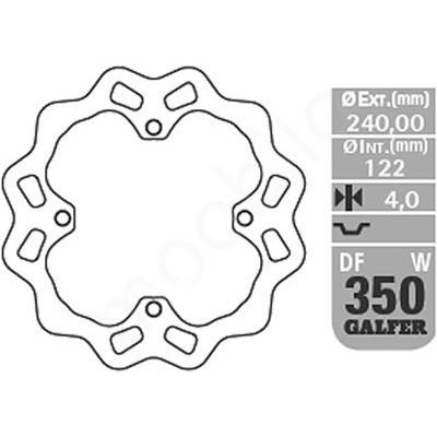 Zadní brzdový kotouč SUZUKI RMZ 250 '07-'19, RMZ 450 '06-'18, RMX 450Z '10-'18 WAVE (240X122X4MM), GALFER