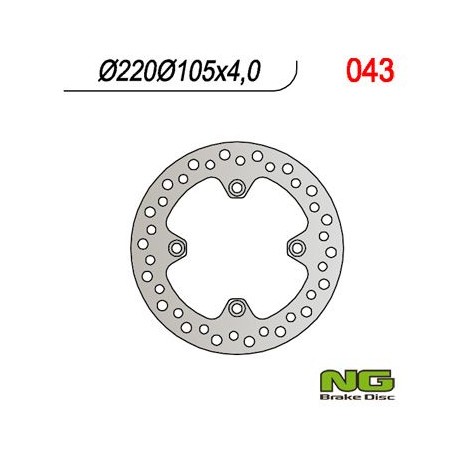 NG zadní brzdový kotouč HONDA XL 125V VARADERO '01-'13, XR 400 '95-05, XR 250 '91-04, CBR 125 R '03-'17, CRF 230 '07-12, SUZUKI 
